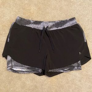 Danskin Now Black and White Athletic Shorts